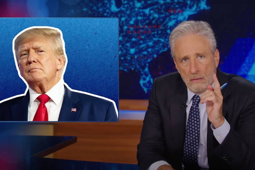 Jon Stewart Compares Trump’s Remixed Harris Attacks to an Elton John Song