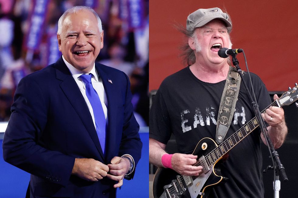 Neil Young Gives Approval to Tim Walz to Use ‘Rockin’ in the Free World’ at DNC