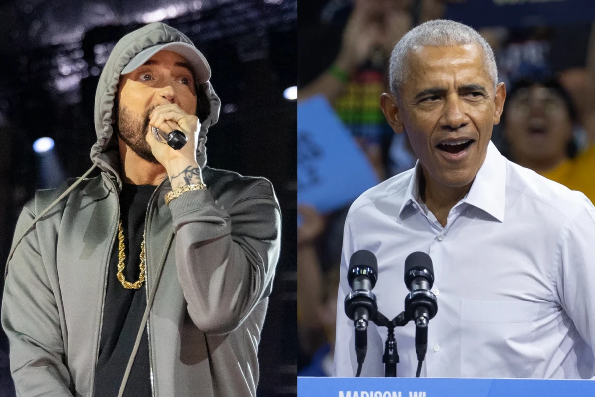 Regardez Obama rapper «Lose Yourself» aux côtés d'Eminem